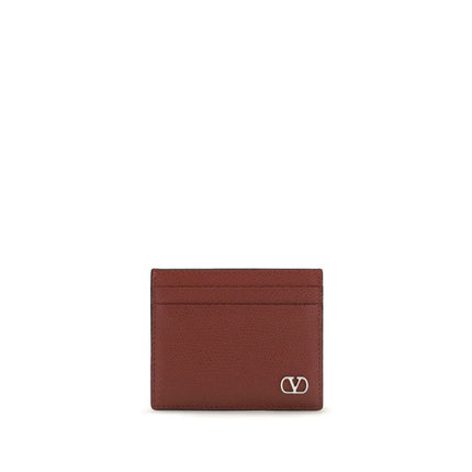Valentino Garavani Bordeaux Calf Leather Bos Taurus Wallet