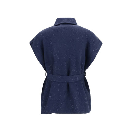 Brunello Cucinelli Blue Cotton Coat