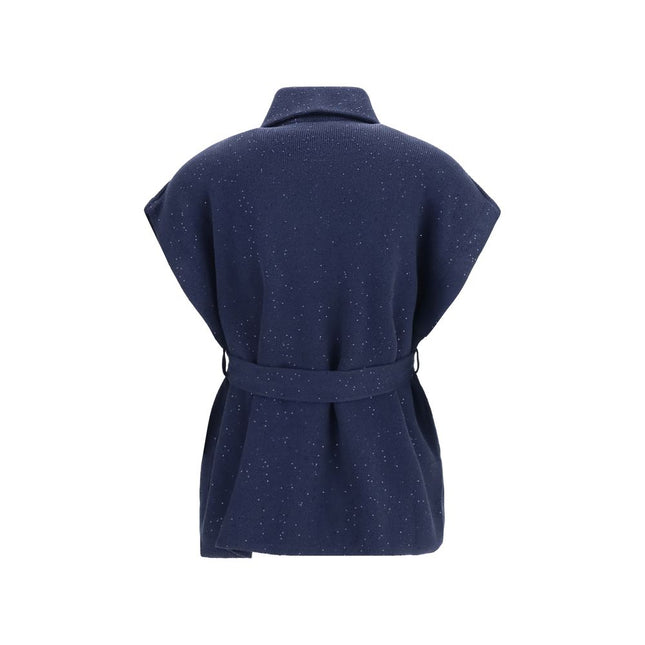Brunello Cucinelli Blue Cotton Coat