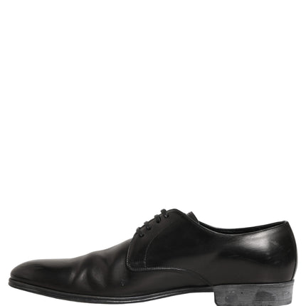 Dolce & Gabbana Dress Black Leather Lace Up Derby Shoes