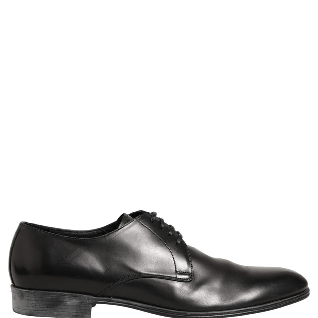 Dolce & Gabbana Dress Black Leather Lace Up Derby Shoes