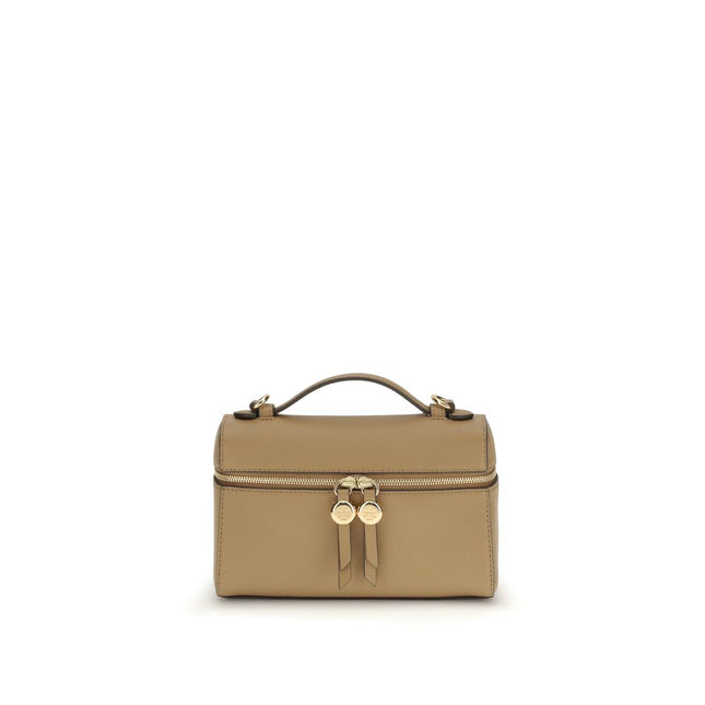 Tory Burch Beige Calf Leather Bos Taurus Shoulder Bag