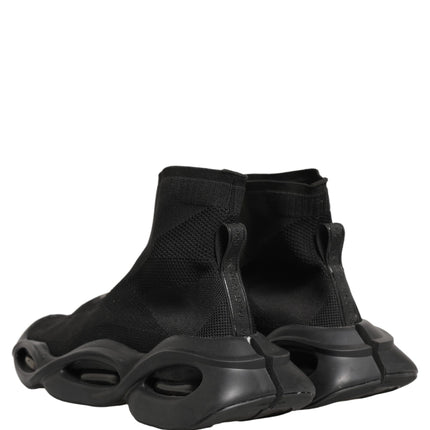 Dolce & Gabbana Black Slip On Wave Socks Men Sneakers Shoes