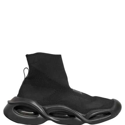 Dolce & Gabbana Black Slip On Wave Socks Men Sneakers Shoes