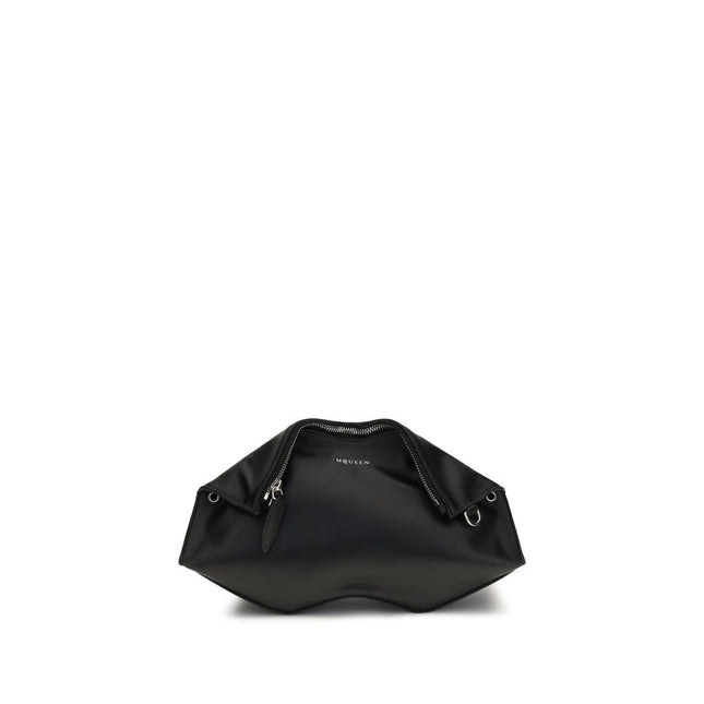 Alexander McQueen Black Calf Leather Bos Taurus Clutch Bag