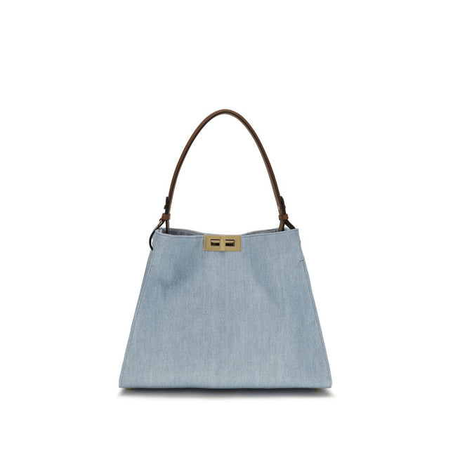 Fendi Blue Cotton Handbag