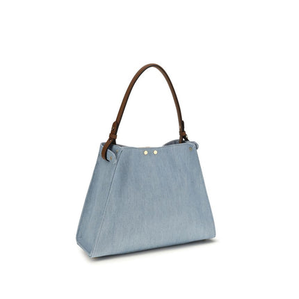 Fendi Blue Cotton Handbag