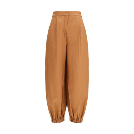 Fendi Brown Linen Casual Pants