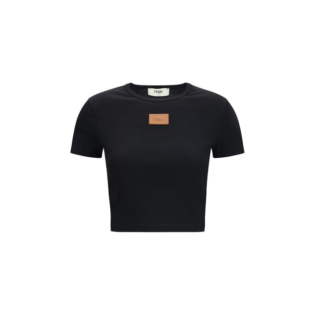 Fendi Black Cotton T-Shirt