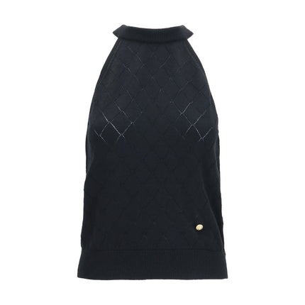 Balmain Black Wool Oves Aries Sleeveles T-Shirt