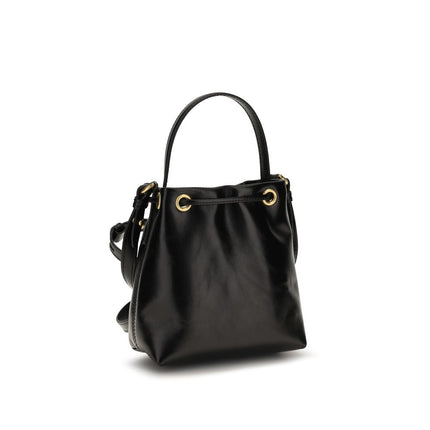 Balmain Black Calf Leather Bos Taurus Backet Bag