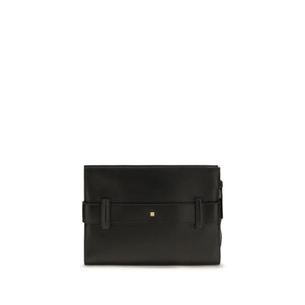 Balmain Black Lamb Ovis Aries Aries Clutch Bag