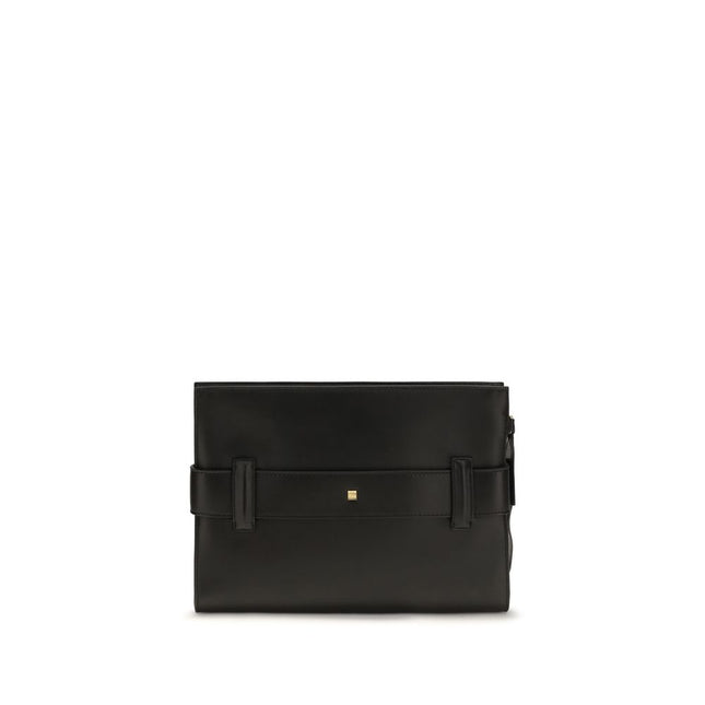Balmain Black Lamb Ovis Aries Aries Clutch Bag