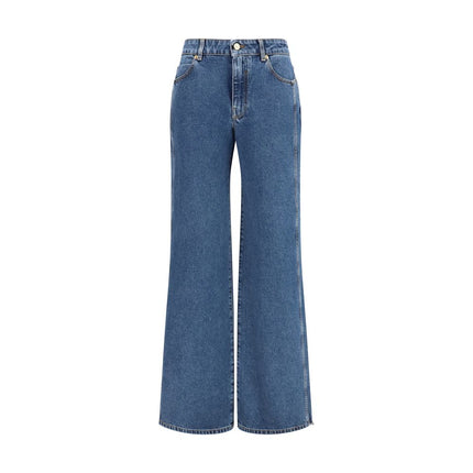 Balmain Blue Cotton Jeans Denim