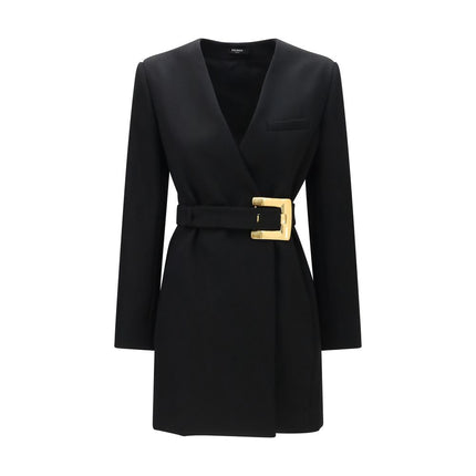 Balmain Black Wool Oves Aries Blazer