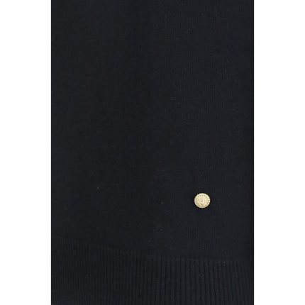 Balmain Black Wool Oves Aries Sleeveles Sweater