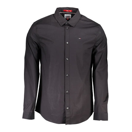 Tommy Hilfiger Black Cotton Men's Shirt