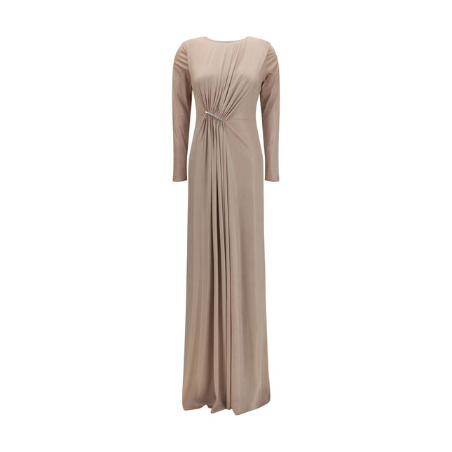 Nissa Beige Polyester Casual Dress