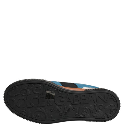 Dolce & Gabbana Multicolor Leather MIAMI Low Top Men Sneakers Shoes