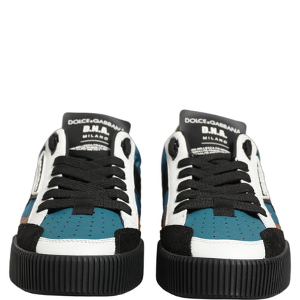 Dolce & Gabbana Multicolor Leather MIAMI Low Top Men Sneakers Shoes