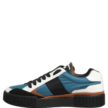 Dolce & Gabbana Multicolor Leather MIAMI Low Top Men Sneakers Shoes