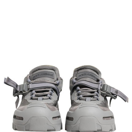 Dolce & Gabbana Gray Airmaster Panelled Low Top Men Sneakers Shoes