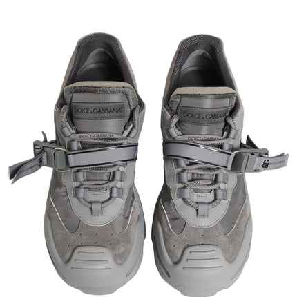 Dolce & Gabbana Gray Airmaster Panelled Low Top Men Sneakers Shoes