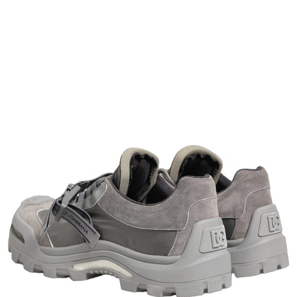 Dolce & Gabbana Gray Airmaster Panelled Low Top Men Sneakers Shoes