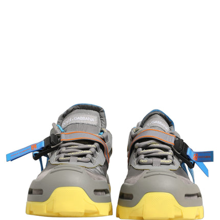 Dolce & Gabbana Gray Airmaster Panelled Low Top Men Sneakers Shoes