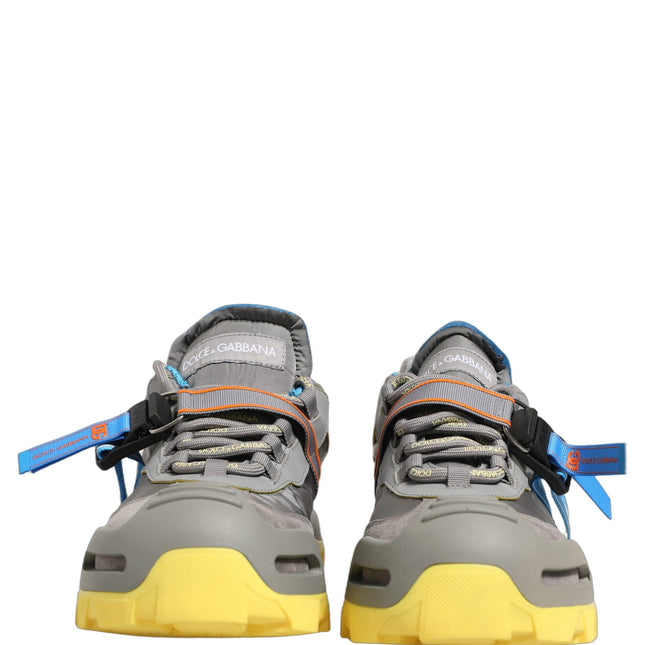 Dolce & Gabbana Gray Airmaster Panelled Low Top Men Sneakers Shoes