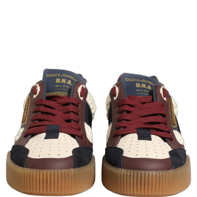 Dolce & Gabbana Multicolor Leather MIAMI Low Top Men Sneakers Shoes