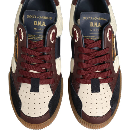 Dolce & Gabbana Multicolor Leather MIAMI Low Top Men Sneakers Shoes