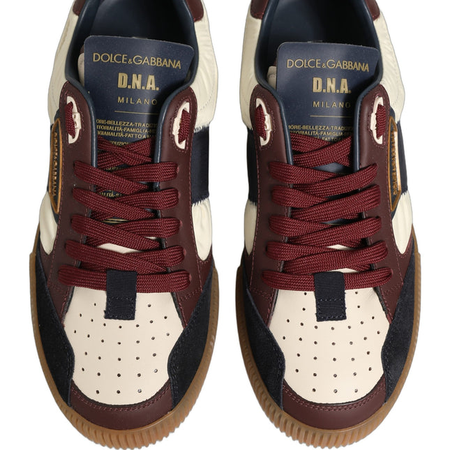 Dolce & Gabbana Multicolor Leather MIAMI Low Top Men Sneakers Shoes