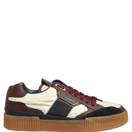 Dolce & Gabbana Multicolor Leather MIAMI Low Top Men Sneakers Shoes