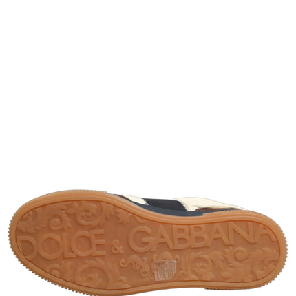 Dolce & Gabbana Multicolor Leather MIAMI Low Top Men Sneakers Shoes
