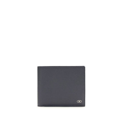 Ferragamo Blue Calf Leather Bos Taurus Wallet