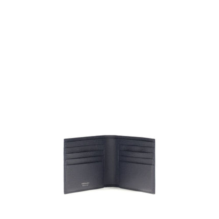 Ferragamo Blue Calf Leather Bos Taurus Wallet