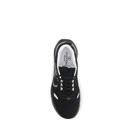 Valentino Garavani Black Fabric Athletic Sneakers