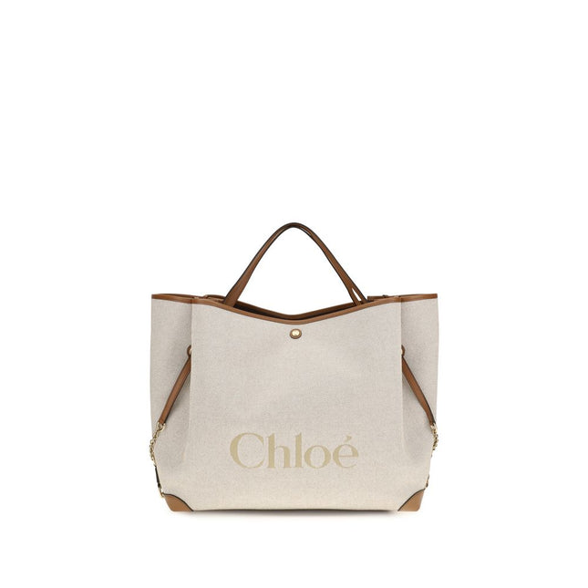Chloé Beige Cotton Shoulder Bag