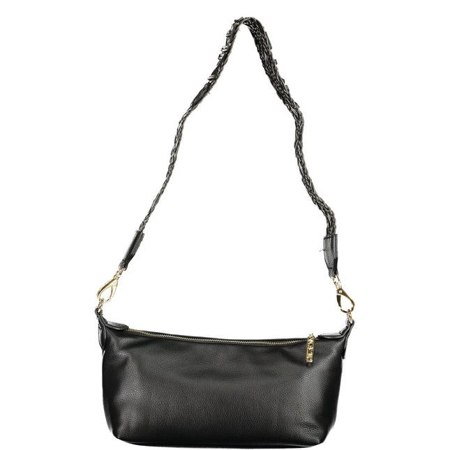 Mario Valentino Nero Polyurethane Women's Bag with Adjustable Shoulder Strap