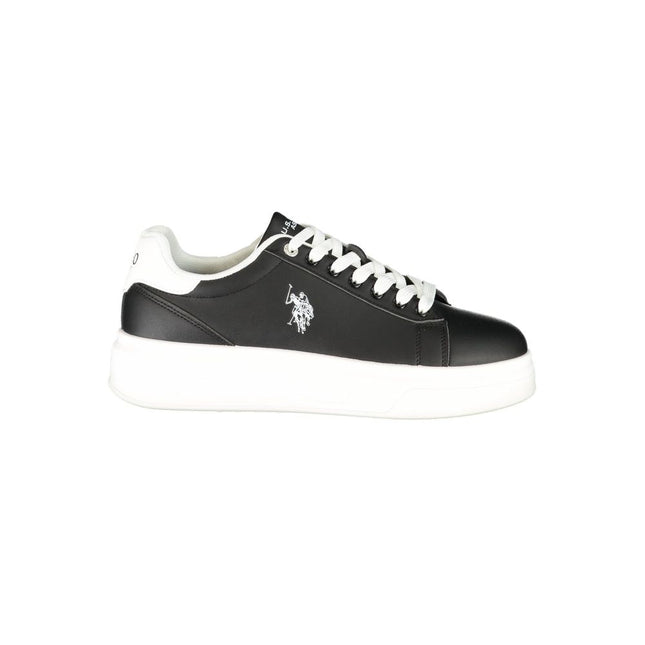 U.S. POLO ASSN. Black Polyurethane Men's Sneaker