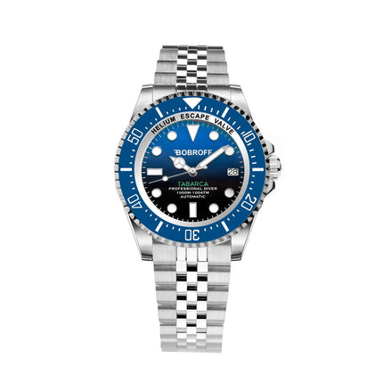 Bobroff Silver Stainless Steel Sport Watch