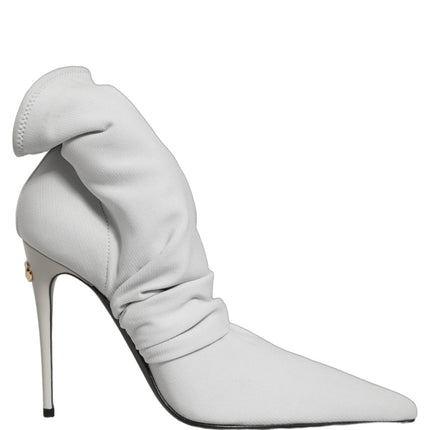 Dolce & Gabbana Gray Stretch Socks Heels Ankle Boots Shoes