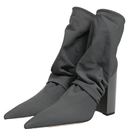 Dolce & Gabbana Gray Stretch Socks Heels Ankle Boots Shoes