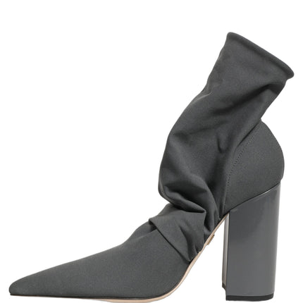 Dolce & Gabbana Gray Stretch Socks Heels Ankle Boots Shoes
