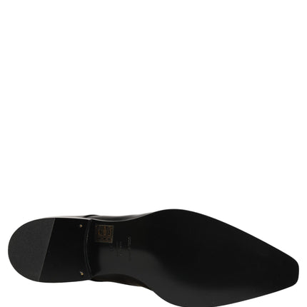 Dolce & Gabbana Black Leather Lace Up Derby Dress Shoes
