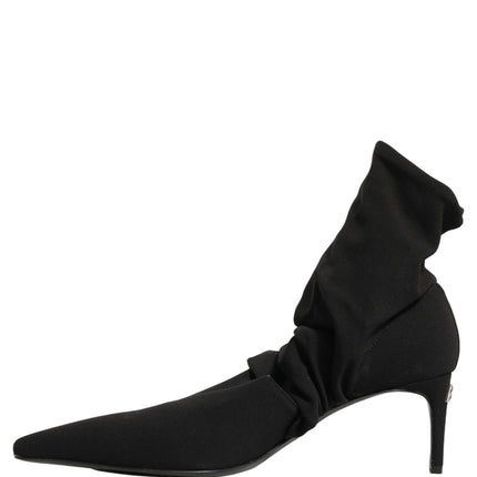 Dolce & Gabbana Black Stretch Socks Heels Ankle Boots Shoes