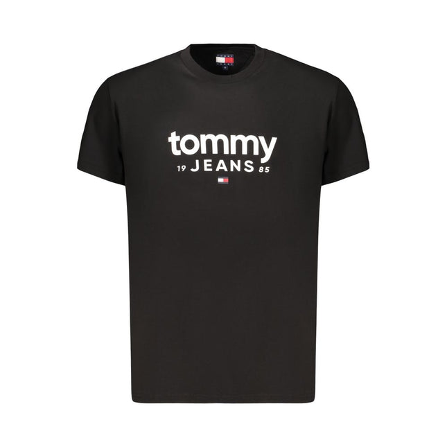 Tommy Hilfiger Black Cotton Mens T-Shirt