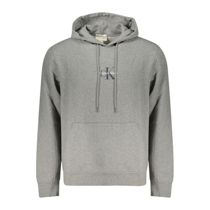 Calvin Klein Gray Cotton Men's Hoodie