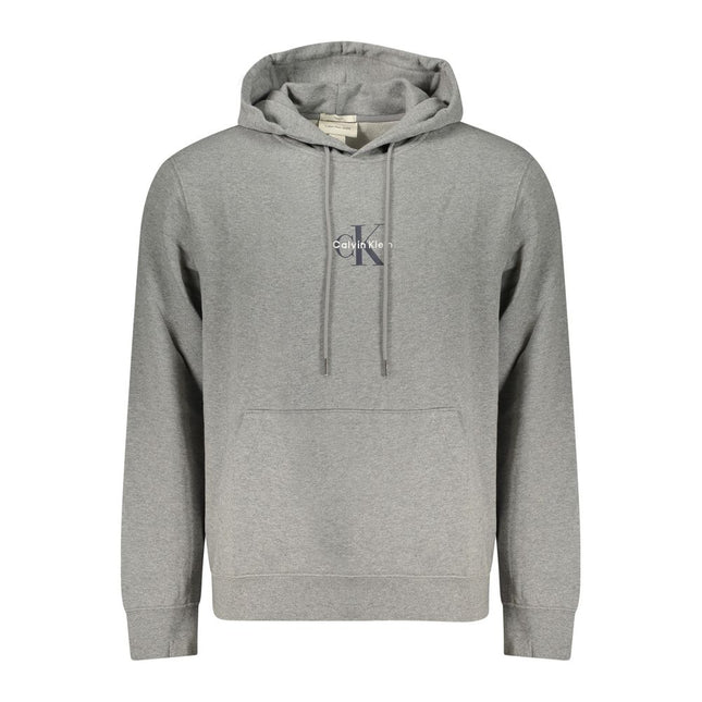 Calvin Klein Gray Cotton Men's Hoodie
